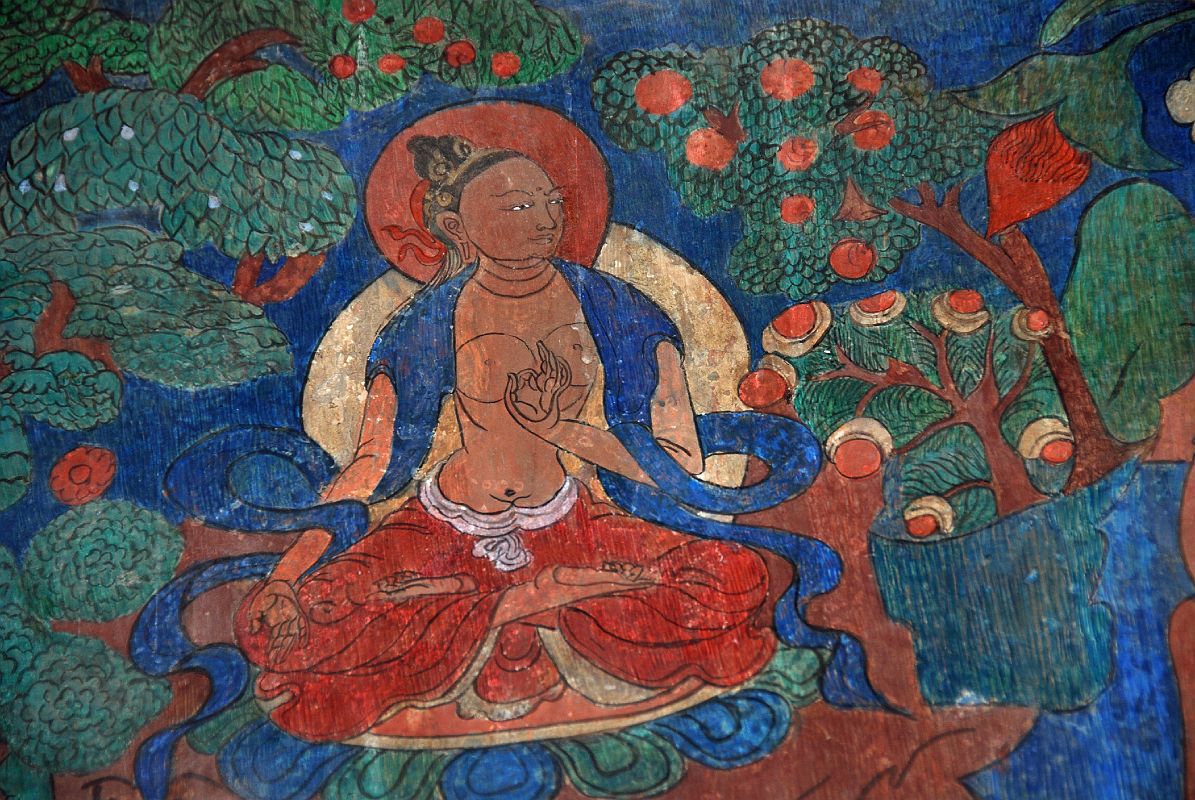 Lo Manthang Thubchen 04-5 Entrance Right Of Door Small Painting Close Up